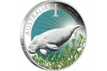 Монета «Залив Шарк» посвящена акульей бухте Австралии (1 доллар)