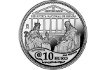 В Испании выпустили 10 евро к 300-летию Национальной библиотеки