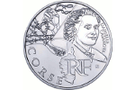 Даниель Казанова, один из символов Корсики, запечатлена на серебряной монете