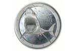Белая акула на новозеландской монете (2 доллара)