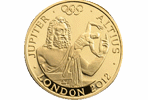 Бог Юпитер отчеканен на монете посвященной Летним Олимпийским Играм 2012 года