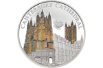 На серебряной монете показан Кентерберийский собор