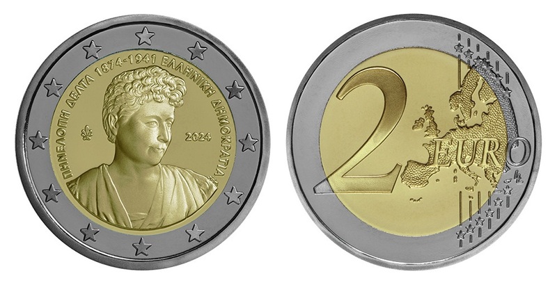 Греция подготовила памятную монету в честь 150-летия писательницы Пенелопы Дельты
