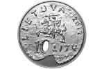 На литовской монете изображена палитра художника <br> (10 литов)