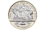 На биметаллической монете показан Великий лондонский пожар