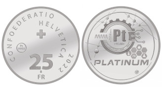 Швейцария начала выпуск монет из платины