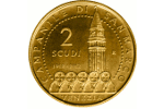 Два скуди – номинал золотой монеты Сан-Марино