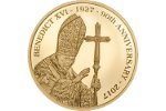 Монета «Бенедикт XVI» весит 1/100 тройской унции
