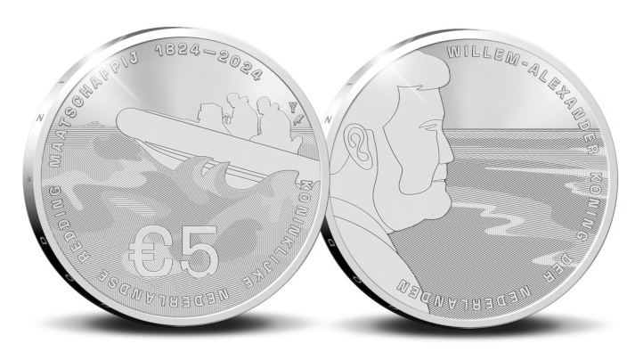 МД Нидерландов выпустил монету в честь 200-летия Королевского морского спасательного общества
