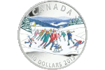 Зимнюю сцену перенесли на канадскую монету