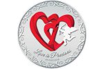 «Любовь драгоценна» - серебряная монета с сердечками