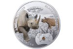 Черный носорог попал на монету Ниуэ