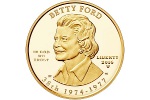 На золотой монете изображена Бетти Форд