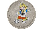 Талисман Чемпионата мира по футболу украсил памятную монету