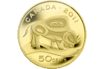50-центовый золотой канадский бизон