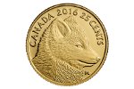 Монета «Песец» - канадское золото номиналом 25 центов