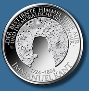 Германия выпустила памятную монету в честь 300-летия со дня рождения философа Иммануила Канта