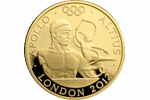 Бог Аполлон отчеканен на монете посвященной Летним Олимпийским Играм 2012 года