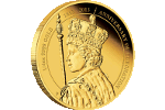 Золотая монета в честь коронации Елизаветы II
