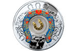 «Семь подков» - серебряная монета с позолоченной вставкой