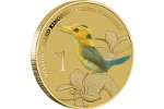 Желтоносый зимородок – на монете и марке Австралии