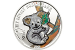 Необычное изображение коалы на серебряной монете
