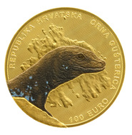 Хорватский МД представил коллекционную монету с далматинской ящерицей