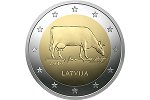 В Латвии появилась биметаллическая монета «Бурая латвийская порода коров»
