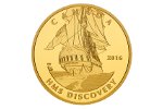 Легендарный барк изображен на золотой монете