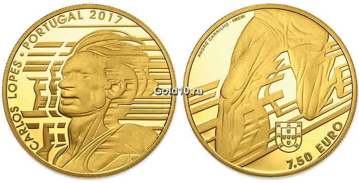 Золотая монета «Карлуш Лопиш»