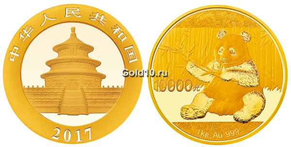 Золотая монета «Панда»