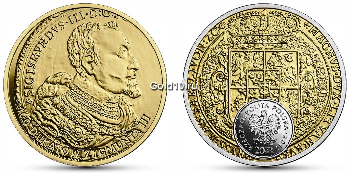 Монета «100 дукатов Сигизмунда III»