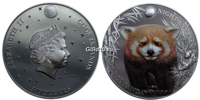 Монета «Красная панда»