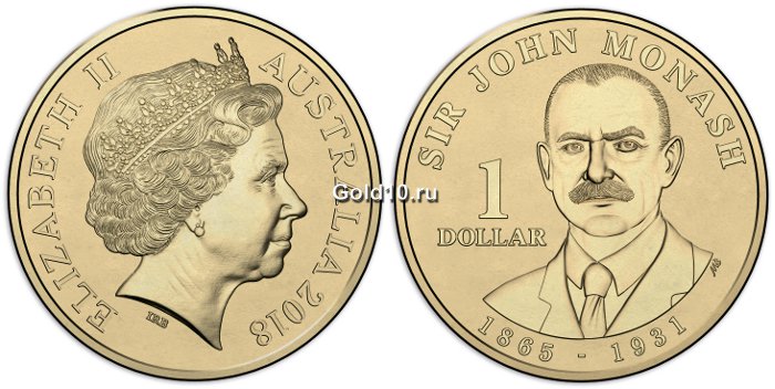 Монета «Сэр Джон Монаш» (1 доллар)