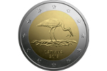Биметаллическую монету «Аист» продемонстрировали в Латвии