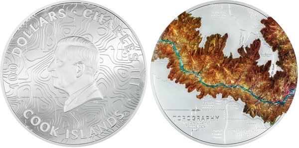Монету с Гранд-Каньоном весом 1 килограмм выпустят под флагом Островов Кука