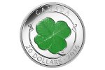 На монете Канады впервые изобразили четырехлистный клевер
