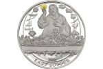 Фреска да Винчи «Тайная вечеря» показана на серебряной монете