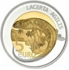 Монета Люксембурга с песчаной ящерицей