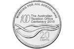 Двадцать центов в честь 100-летия Налоговой службы Австралии