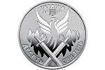 На монете «День украинского добровольца» показана птица Феникс