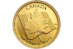 Золотая нумизматика: канадский флаг и кленовый лист
