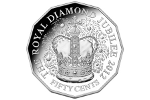 Бриллиантовый юбилей Елизаветы II – две монеты по 50 центов