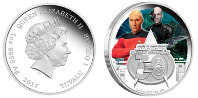 В честь 30-летней годовщины научно-фантастического сериала «Звёздный путь: Следующее поколение» выпущена серебряная монета