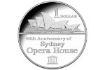 В Австралии изготовлены монеты «40 лет Сиднейскому оперному театру»