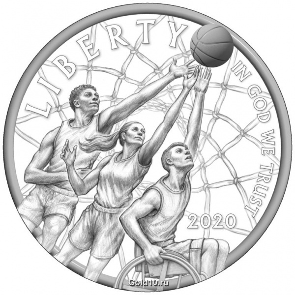 Монетный двор США представил доллар баскетбольной славы 