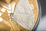 Тропическая бабочка стала украшением серебряной монеты