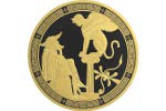 Монета «Эдип и Сфинкс»: сочетание серебра, золота и родия!