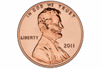 Один цент с портретом Авраама Линкольна