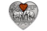 «Сердце слона» - монета в виде сердца